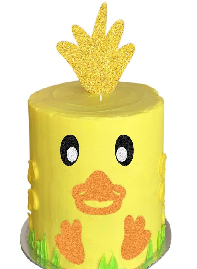 ChoJoy Duck Cake Topper Set - Eyes, Paws Cake Decorations for Duck Themed Birthday Party - Image 1